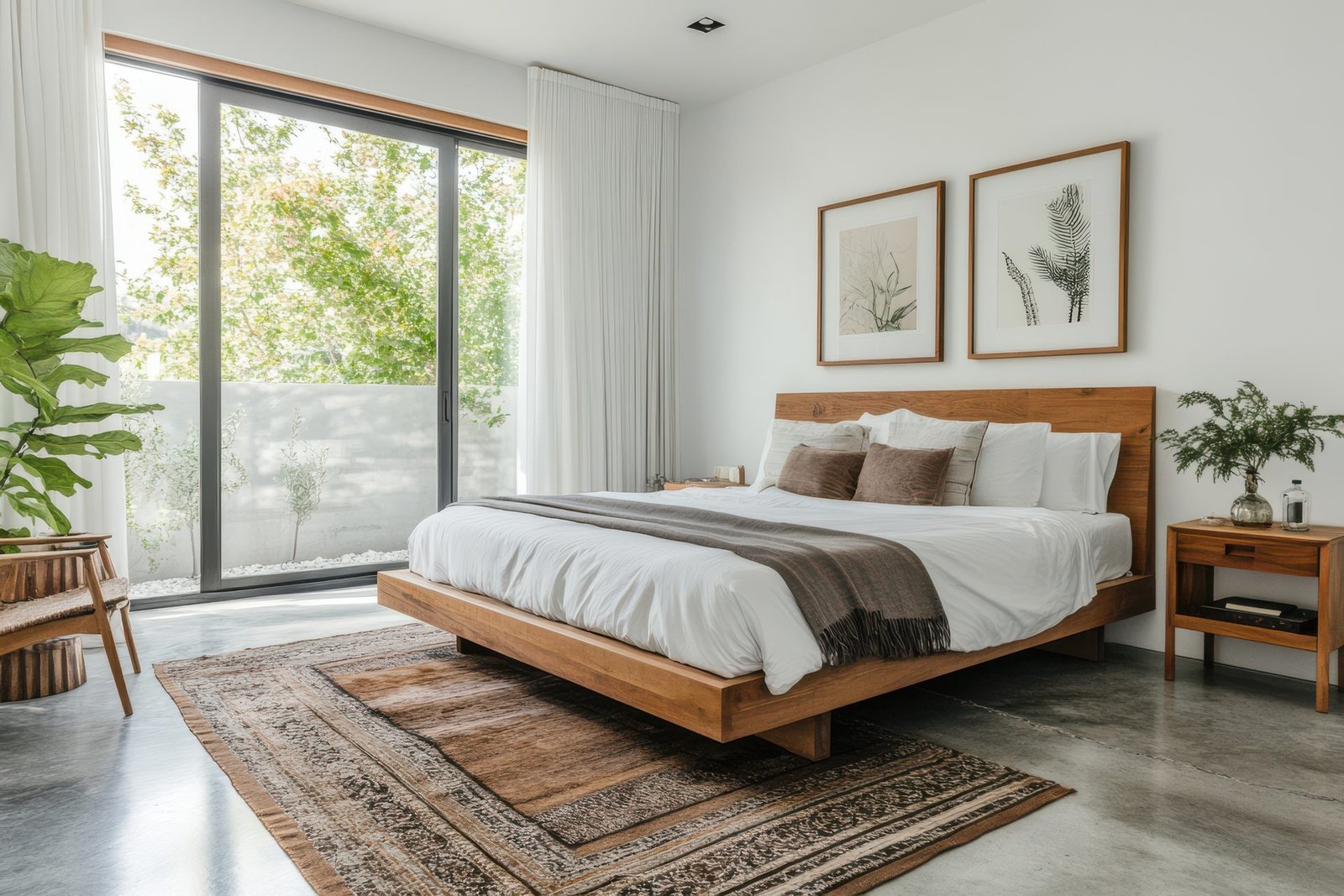 Pristine bedroom after professional cleaning